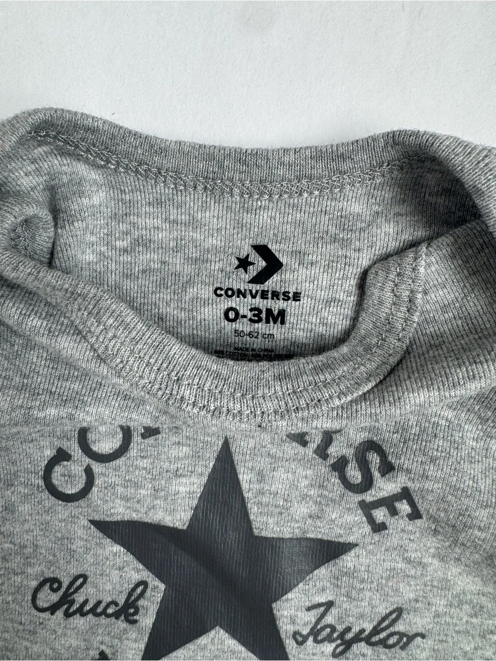 Converse Grey 'All Star' Baby One-Piece Bodysuit